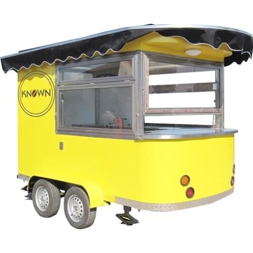KN-320 Coffee Mobile Food Truck Ice Cream Cart Hot Dog Mobile Food Cart /Trailers with free shipping