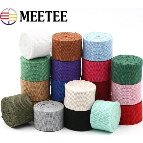 2Meters 32mm 2mm Thick Polyester Cotton Canvas Webbing Ribbon Belt Bag Strap Band Knapsack Strapping Bias Binding Tape DIY Craft
