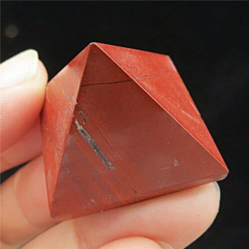 Lovely !! natural chicken blood jade quartz crystal pyramid