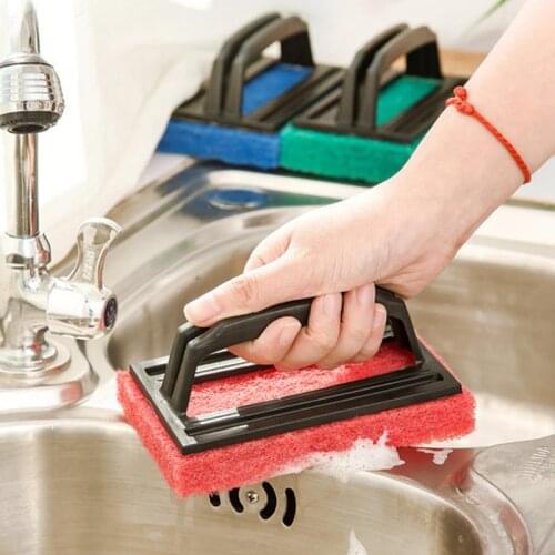 Multi-function Handle Melamine Sponge Eraser Cleaner Cleaning Sponges Kitchen Bathroom Brush