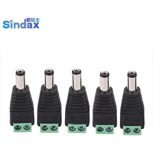 Sindax CCTV Video Power Balun 5.5X2.1mm DC Power Plug DC Terminals Adapter Power Connector 10pcs