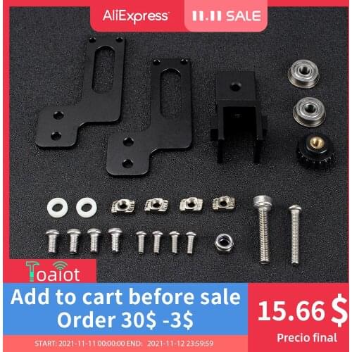 Upgrade Black 2040 V-Slot Aluminum Profile Y-axis Synchronous Belt Stretch Straighten Tensioner For CR10 CR10S 3D Printer Parts