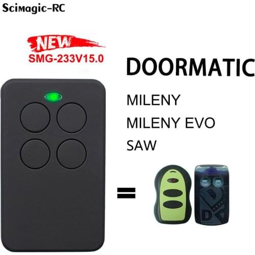 Garage Door Remote Control 433MHz DOORMATIC MILENY 4 Keys Copy Cloning electric gate Remote Controller Duplicator Key