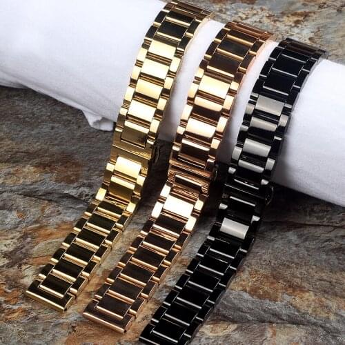 2019 New Fashion Stainless Steel Watchbands For Gear Sport S2 S3 Galaxy Watch band Strap metal watch bracelets 20MM 22MM 24MM