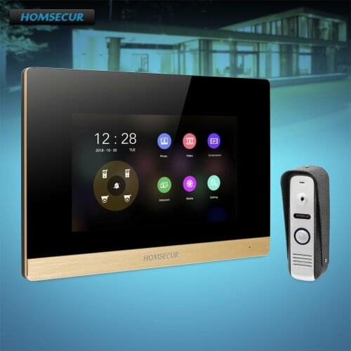 HOMSECUR 7" AHD Video Door Entry Phone Call System with 1.3MP Silver Camera 110 Degree BM716HD-G+BC021HD-S