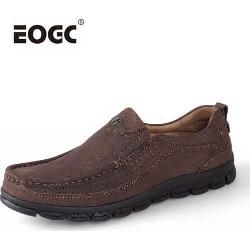 Genuine Leather Shoes Men Slip On Leather Loafers Moccasins Shoes Italian Designer Flat Shoes Zapatos Hombre