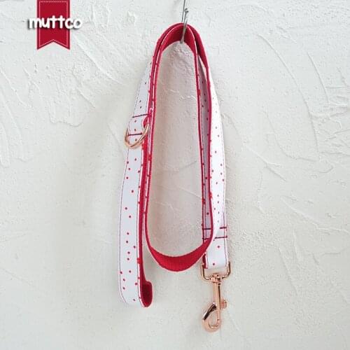 MUTTCO unique dog collar THE RED INK convenient to walk the dog leash accessory for small medium large dog 5 size UDC093M