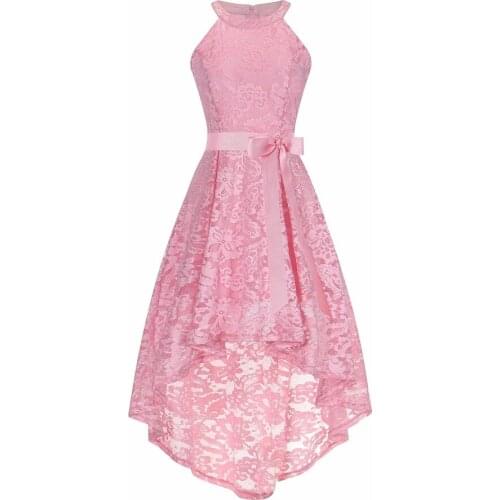 Kez keer 2018 women dress Vintage Sleeveless halter Lace Dress Wedding Party Dresses Vestidos female clue work dress hit color