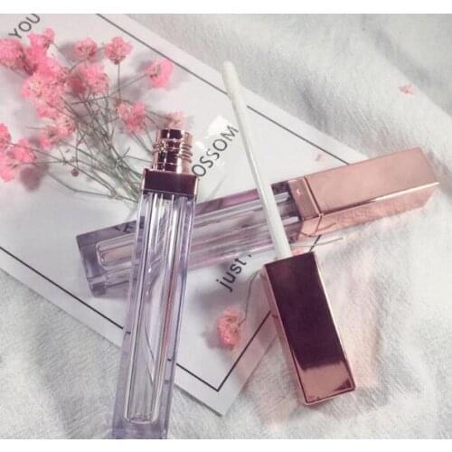 4ml lip gloss bottle with rose gold cap, empty lipgloss tube, high grade DIY lipgloss packing container fast shipping