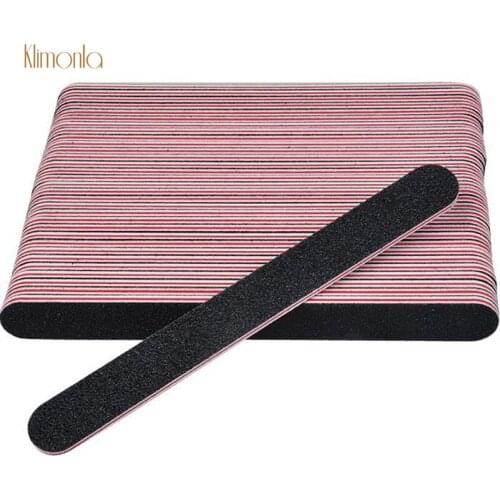50pcs Professional Nail File 100/180 Sandpaper Buffing Block Lime a Ongle Black Gel Polish Manicure Pedicure Nail Art Tools