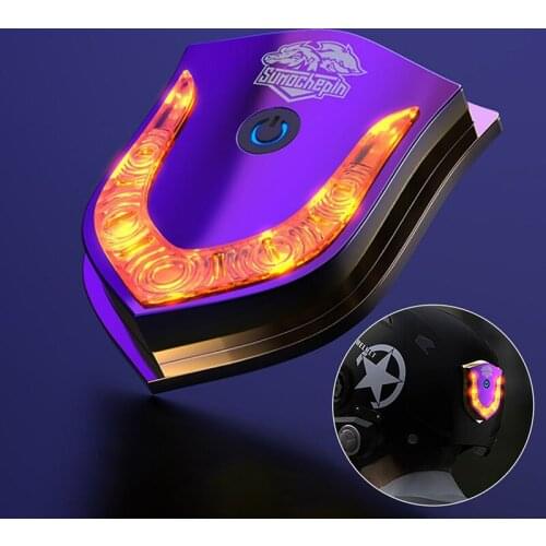 Motorcycle Accessories V Shield USB Smart Wireless Helmet Light Day Trip Side Box Light Fuel Tank Decoration Night Warning Light