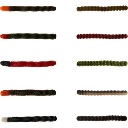 BassLegend Salty Fishing Soft Worm Stick Bait Bass Pike Walleye Lure 100mm/6.5g 5 Pcs