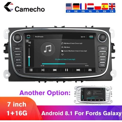 Camecho Android 8.1 Car Multimedia Player Wifi 2 DIN 7'' Audio Radio GPS Car Radio For Ford/Focus/S-Max/Mondeo 9/Galaxy/C-Max