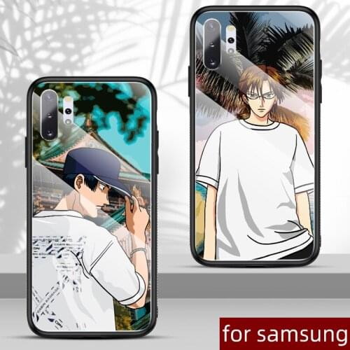 Anime Japan prince of tennis Glass Phone Case for Samsung A20 A30 A50 A70 S8 S9 S10 S20 Plus Note 8 9 10 Soft silicone Back Cove