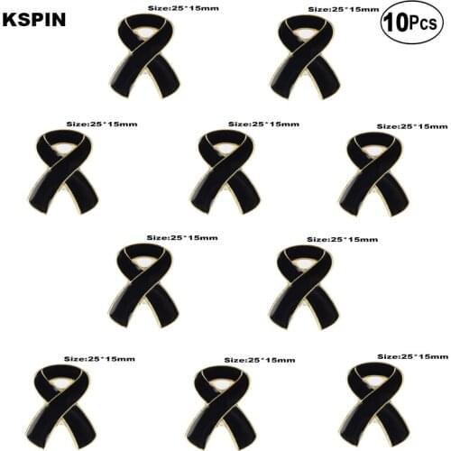 Black Aids Lapel Pin Flag badge Brooch Pins Badges 10Pcs a Lot