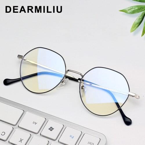 DEARMILIU New Blue light blocking glasses for women and men Oval frame Lightweight texture classic glasses Clear vision lens