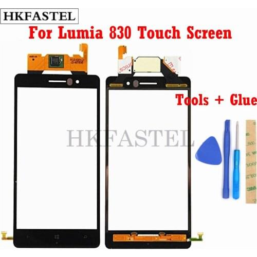 HKFASTEL High Quality Touch For Nokia Lumia 830 RM-984 Touch Screen Digitizer Sensor Front Glass Lens panel + tools + glue