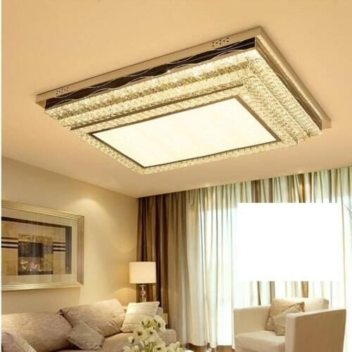 Crystal light living room lamp rectangular simple modern high end luxury home lobby lights LED ceiling lamps led lighting lamps