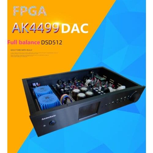 Hxmelody AK4499 DAC Full Balanced Fever HIFI Music Hard Decode DSD512 Support PCM768K FPGA USB Interface w/ Remote Controller