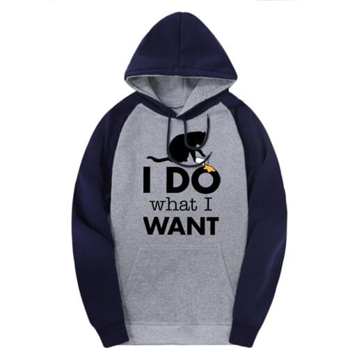 I Do What I Want Raglan Hooded Solid Mens Sweatshirts Clothing Harajuku Fleece Hoodies Male Outdoor Hip Hop Moletom Masculino