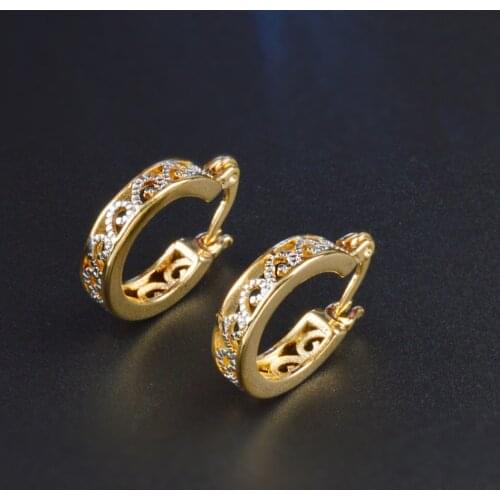 Korean Version Cute Hollow Earrings Personality Gold/Silver Color Earrings Bride Engagement Party Wedding Earrings Jewelry