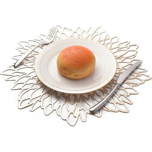 6pc placemat table mat simple style napkin mat non-slip heat-resistant coaster mat kitchen party decoration