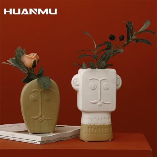 Creative Nordic Vase Decor Art Aboriginal Living Room Wine Cabinet Luxury Home Cabinet Coffee Table Flower Arrangement Simple