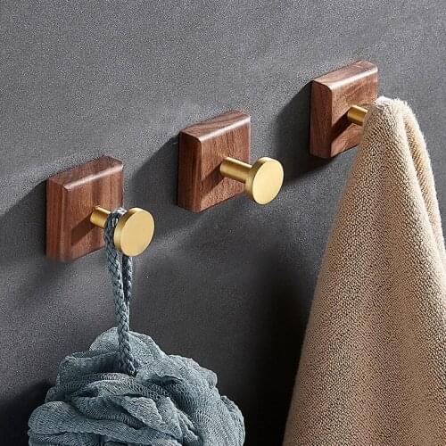 Solid wood hook creative wall hanging doorway wall door behind the door clothes hook clothe hook single hook punch-free wardrobe