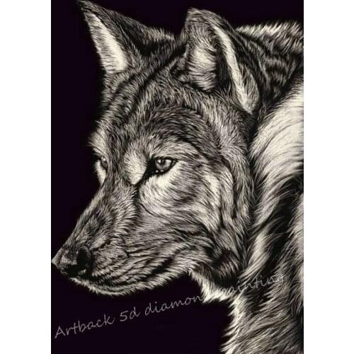 Square/round drill 5d diy diamond painting wolf animal full 3d diamond embroidery art rhinestone mosaic home decoration