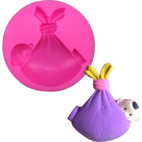 Cute Baby Showe Male baby Shaped DIY fondant cake silicone moulds chocolate accessories for kitchen Baking decoration tools 0058