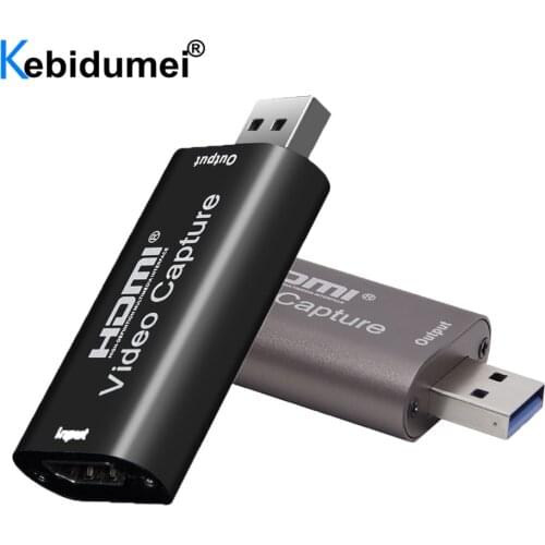 Mini 4K USB Capture Card 1080P 60Fps HDMI-compatible USB 3.0 2.0 Video Grabber Record Box for PS4 Game Record Live Streaming