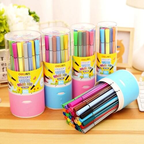 Fancy 12/18/24/36 colors Washable Colored Pen Painting Marker Artist Drawing Set Student Art Supplies Highlight Water Color Pens