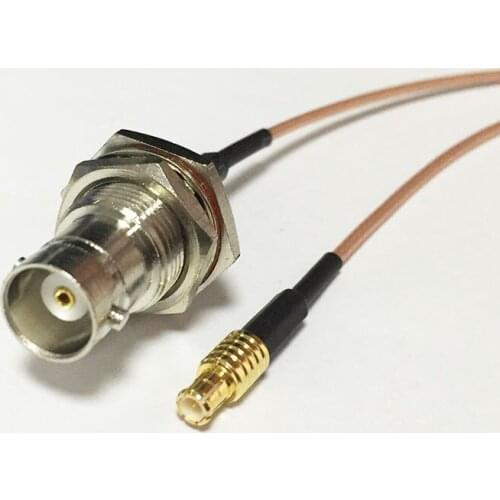 New BNC Female Jack nut Switch MCX Male Plug RG178 Cable 15CM 6" Adapter for wireless antenna