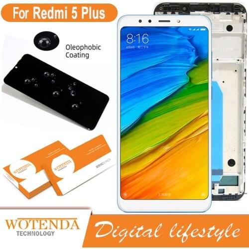 Original 5.99" Display Replacement for XIAOMI REDMI 5 PLUS LCD Touch Screen Digitizer Assembly with Retail Pack