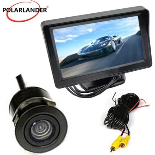 Car auto vehicel parking monitor 4.3 inch Waterproof Reverse Camera Mini Color TFT LCD Car auto vehicle 170 degree CAM