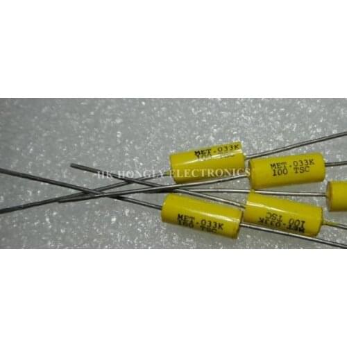 30PCS MET .033K 100V 0.033UF 33nf 333 FILM CAPACITOR