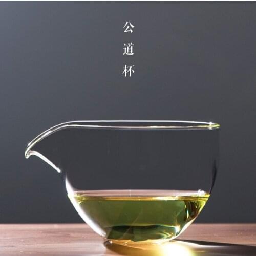 Transparent Wuyou glass fair cup heat-resistant glass tea sea bubble tea uniform cup transparent kung fu tea set