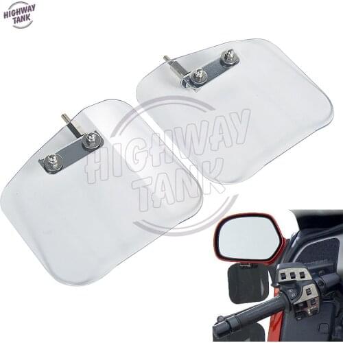 Clear Motorcycle Mirror Mount Wind Deflectors Shield Case for HONDA Goldwing GL1800 F6B 2001-2016