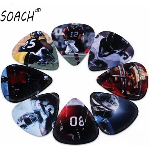 SOACH 50PCS 0.46mm exquisite high quality two side earrings pick DIY design rugby pick guitar picks paddle Guitar Accessories