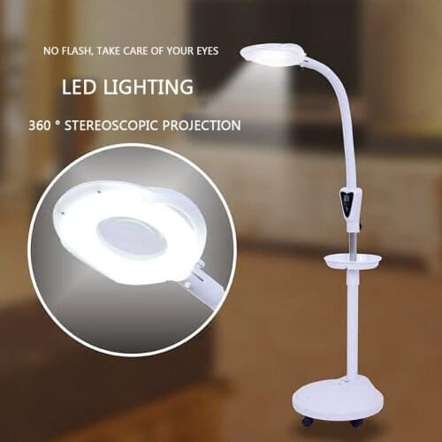 Led Beauty Lamp Embroidery Light Tattoo Skin Care Tool Enlarge The Skin Eyebrow And Nail Beauty Device Cold Light Floor Lamp