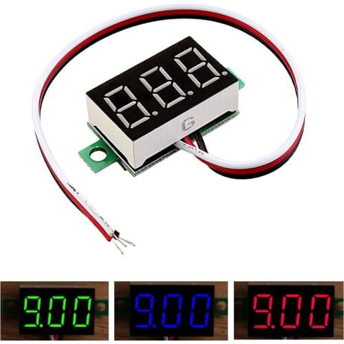 0.36 inch LED Digital Voltmeter Motorcycle Car 2 Wires Voltage Meter Gauge