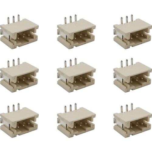 100Pcs PH2.0 3 Pin Pitch 2.0mm Vertical SMD Plug Terminal Blocks Wire Connector for JST 3P Female Cable