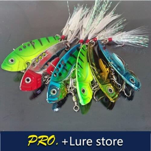 24 pcs 5.5cm 12g Hard baits Metal VIBE fishing lure bait fishing VIB spoon rattle lure wobbler fishing VIBE baits