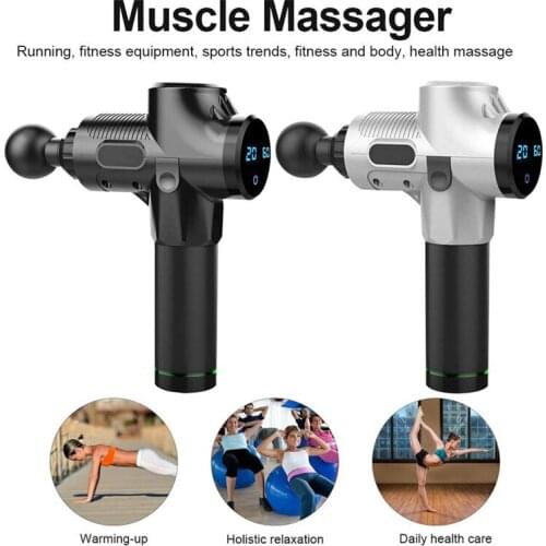 4 Massage Heads Deep Muscle Massage Gun Therapy Body Massager Electronic Muscle Massage Device Therapy Body Relax Massage Gun