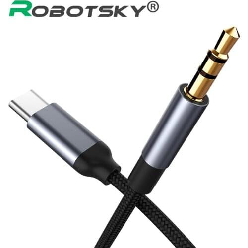 Type C Audio Cable USB C male to 3.5mm Jack male AUX Headphones Adapter Cable for Xiaomi 6 8 Mix Samsung S8 Note 8 Huawei Mate 9