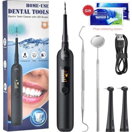 Household Dental Calculus Remover Electric Tartar Remover Tartar Ultrasonic Whitening Rechargeable Tooth Cleaner dental scaler