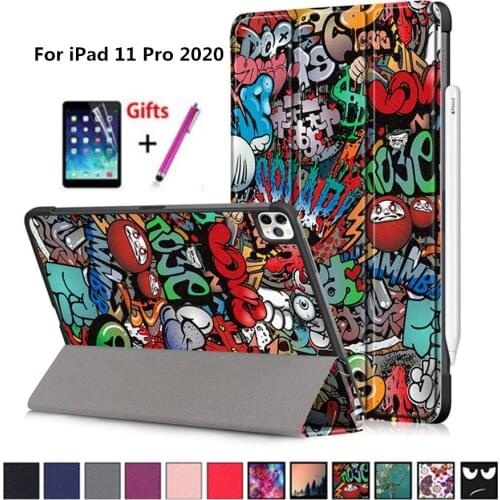 Case for iPad Pro 11 2nd Generation 2020 Smart Cover Funda for ipad 11 2018 Slim Magnetic Folding Stand Skin Shell Capa+Film+Pen