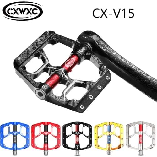 CXWXC CX-V15 Flat MTB Road 3 Sealed Bearings Bicycle Pedal Mountain Bike Pedals Wide Platform Pedales Bicicleta Accessories Part