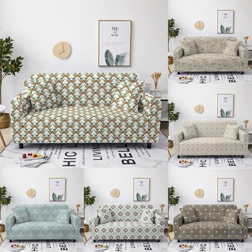 Geometric Stretch Sofa Cover Sectional Elastic Anti-Pets Slipcovers for Living Room Couch Cover L Shape Armchair Cover