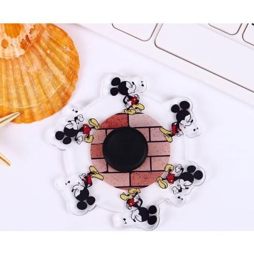 Disney Mickey Mouse Running Whirling Fidget Spinner Dynamic Kawaii Toys Anti Stress Whirling Toy Hand Spinner Fidget Toys